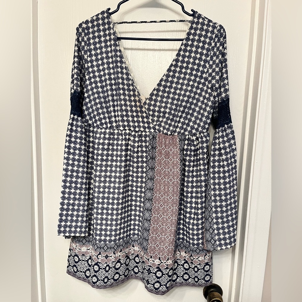 Bell Sleeve Mini Dress